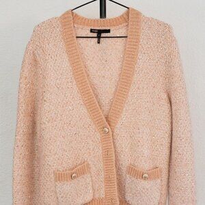 Maje Wool-Blend Cardigan Women's Pink